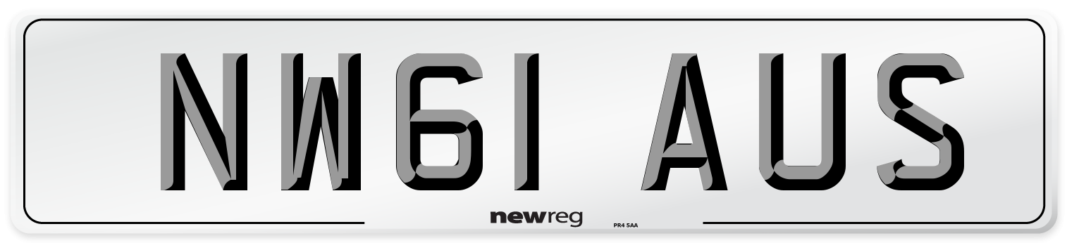 NW61 AUS Number Plate from New Reg